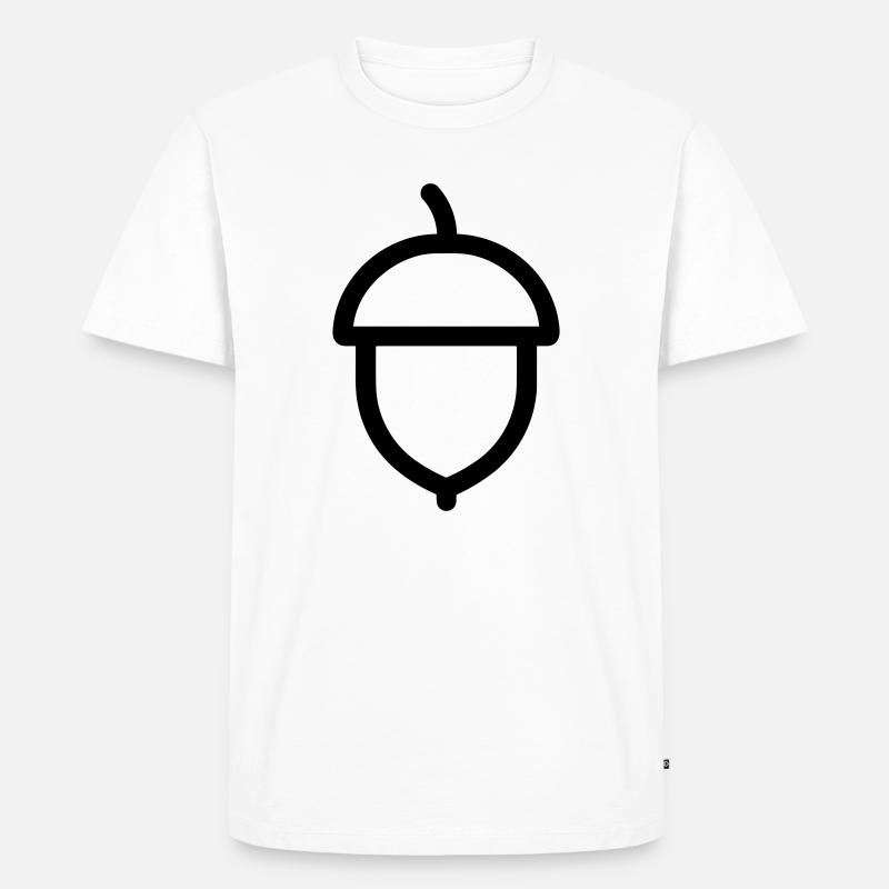 Eiche - Männer Premium Bio T-Shirt - Weiß
