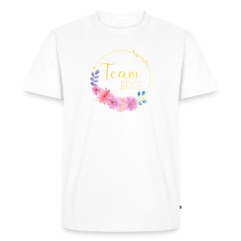 Équipe Bride - T-shirt Premium bio Homme - blanc - Devant - Nico (187cm)