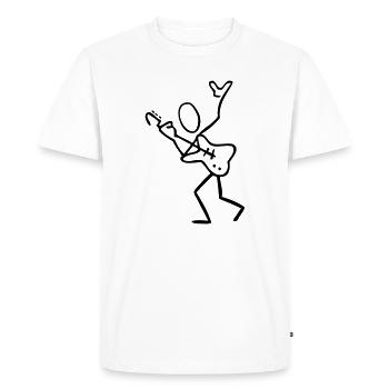 Guitariste sur scène lors du concert - T-shirt Premium bio Homme - blanc - Devant - Nico (187cm)