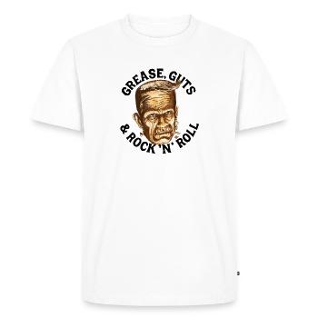 Gomina, tripes & Rock... - T-shirt Premium bio Homme - blanc - Devant - Nico (187cm)