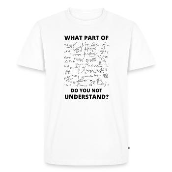 Math Teacher Mathematics Professor Mathematician - Men's Premium Organic T-Shirt - white - Front - Nico (187cm)