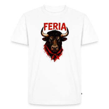 Féria - Pays Basque - T-shirt Premium bio Homme - blanc - Devant - Nico (187cm)