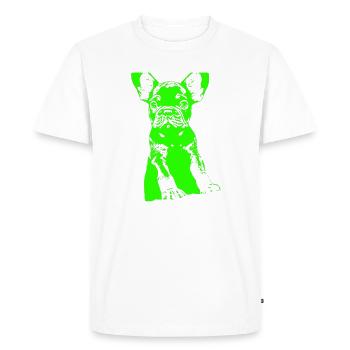 Bouledogue - T-shirt Premium bio Homme - blanc - Devant - Nico (187cm)