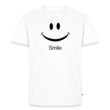 Une paire d’yeux minimaliste - T-shirt Premium bio Homme - blanc - Devant - Nico (187cm)