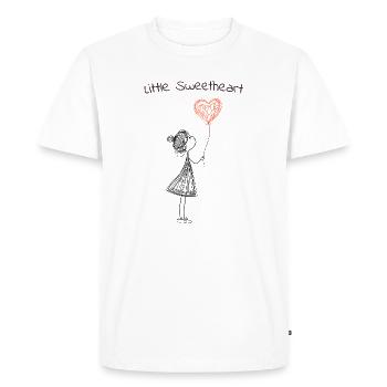 Petit Amour – Motif de ballon en forme de cœur - T-shirt Premium bio Homme - blanc - Devant - Nico (187cm)