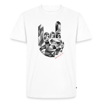 Bleed For The Riff en noir et noir - T-shirt Premium bio Homme - blanc - Devant - Nico (187cm)