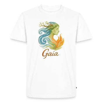 Gaia - Mother Nature - Tree of Life - Men's Premium Organic T-Shirt - white - Front - Nico (187cm)
