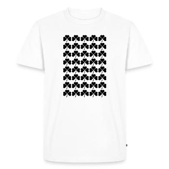 Irish Clover pattern design - Men's Premium Organic T-Shirt - white - Front - Nico (187cm)