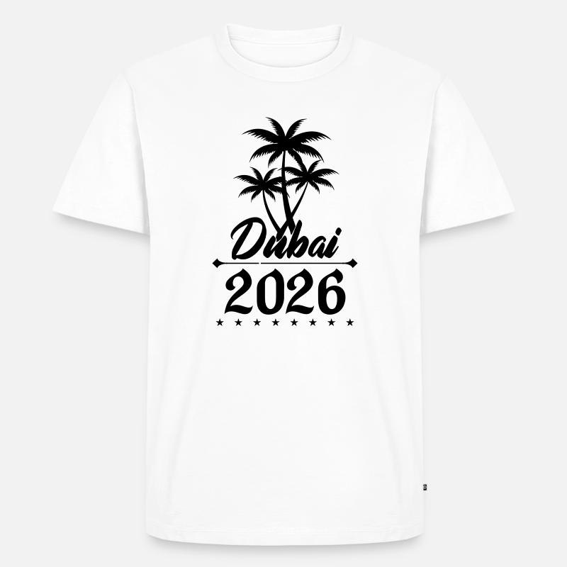 dubai 2026 - Männer Premium Bio T-Shirt - Weiß