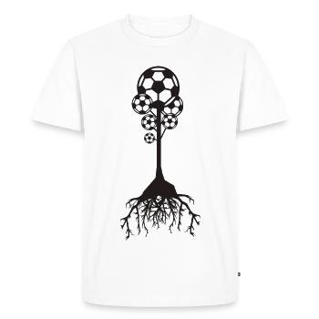 Arbre aux Balles de Football - T-shirt Premium bio Homme - blanc - Devant - Nico (187cm)