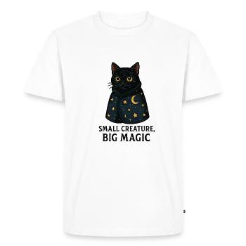 Moonlit Night Cat Star Cape - Men's Premium Organic T-Shirt - white - Front - Nico (187cm)