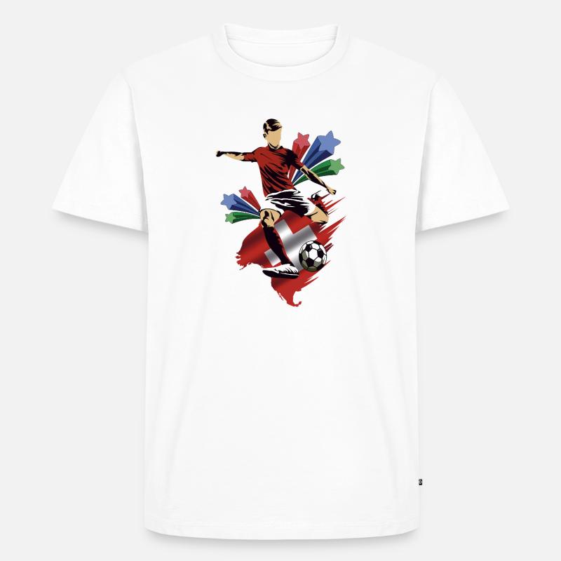 Schweiz - Schweizer - Flaggen - Männer Premium Bio T-Shirt - Weiß