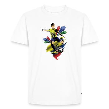 Équateur - Équateur - Drapeaux - T-shirt Premium bio Homme - blanc - Devant - Nico (187cm)