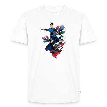 Haïti - Haïti - Drapeaux - T-shirt Premium bio Homme - blanc - Devant - Nico (187cm)