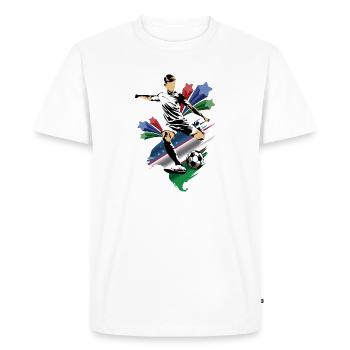 Ouzbékistan - Ouzbékistan - Drapeaux - T-shirt Premium bio Homme - blanc - Devant - Nico (187cm)