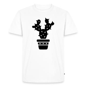 Cactus plante succulente maman botanique - T-shirt Premium bio Homme - blanc - Devant - Nico (187cm)