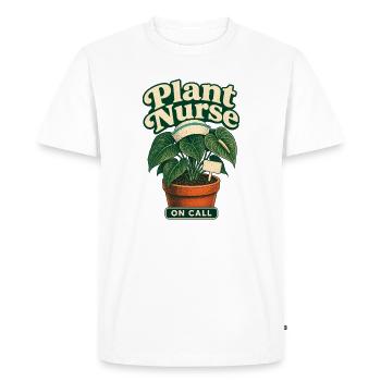 Plant Nurse On Call, Plant Nursery Indoor, Anthuri - Men's Premium Organic T-Shirt - white - Front - Nico (187cm)