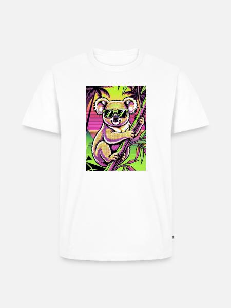 Koala - Männer Premium Bio T-Shirt - Weiß
