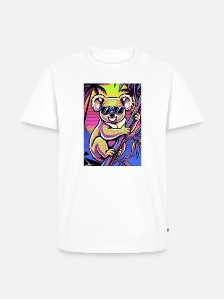 Koala - Männer Premium Bio T-Shirt - Weiß