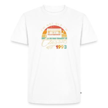 1993 Vintage Anniversaire Idée Cadeau Hommes - T-shirt Premium bio Homme - blanc - Devant - Nico (187cm)