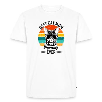 Meilleure maman de chat de tous les temps Bengal chat chats Wilsigns - T-shirt Premium bio Homme - blanc - Devant - Nico (187cm)