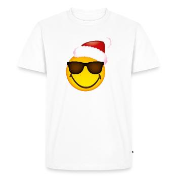 Smiley Glossy Sunglasses Christmas - Men's Premium Organic T-Shirt - white - Front - Nico (187cm)