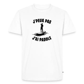 J'peux pas j'ai paddle - T-shirt Premium bio Homme - blanc - Devant - Nico (187cm)