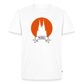 Cercle de la cathédrale de Cologne - T-shirt Premium bio Homme - blanc - Devant - Nico (187cm)