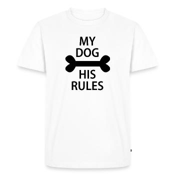 Chien chien chien chien - T-shirt Premium bio Homme - blanc - Devant - Nico (187cm)