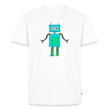 Cute robot - Men's Premium Organic T-Shirt - white - Front - Nico (187cm)