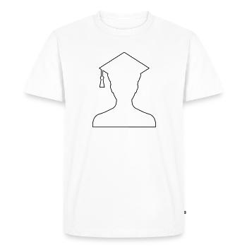 Student - Men's Premium Organic T-Shirt - white - Front - Nico (187cm)