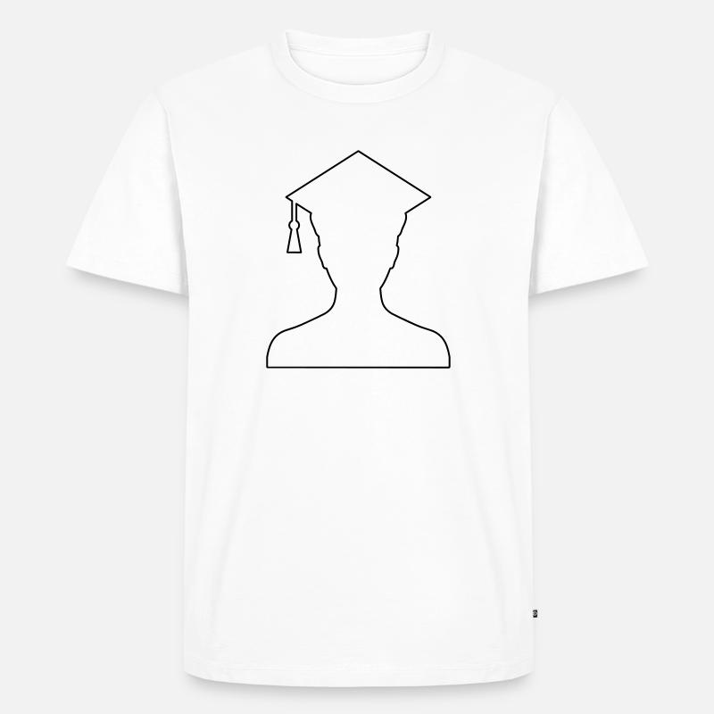 Student - Männer Premium Bio T-Shirt - Weiß