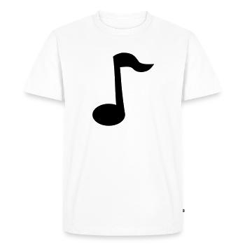 Note - T-shirt Premium bio Homme - blanc - Devant - Nico (187cm)