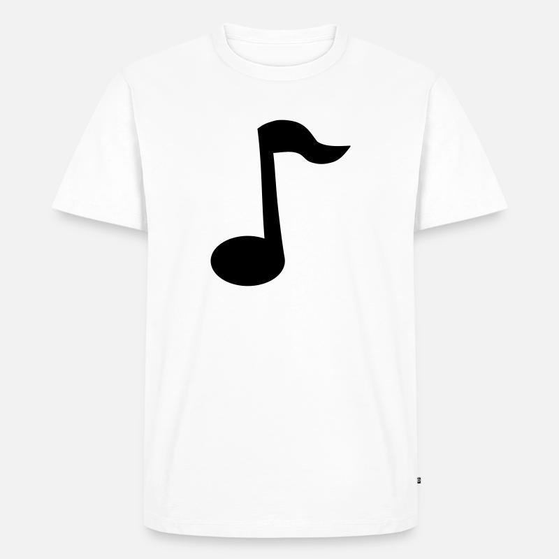 Note - Männer Premium Bio T-Shirt - Weiß