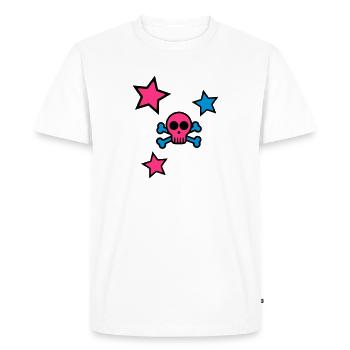 skull - T-shirt Premium bio Homme - blanc - Devant - Nico (187cm)