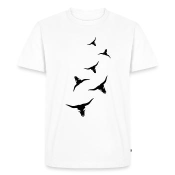 Bull Skull Cow - Men's Premium Organic T-Shirt - white - Front - Nico (187cm)