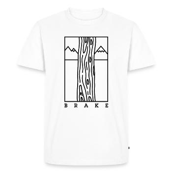 BRAKE - Men's Premium Organic T-Shirt - white - Front - Nico (187cm)