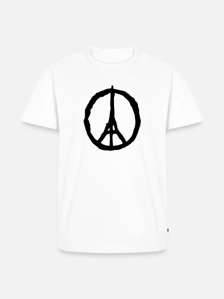 peace paris - Männer Premium Bio T-Shirt - Weiß