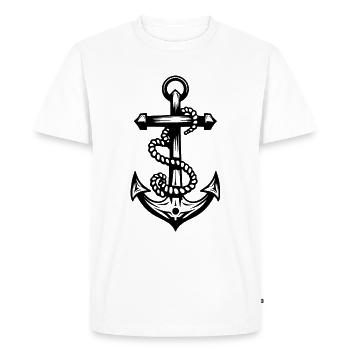 Symbolisme de l’ancre - T-shirt Premium bio Homme - blanc - Devant - Nico (187cm)