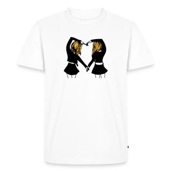 L'amour! - T-shirt Premium bio Homme - blanc - Devant - Nico (187cm)