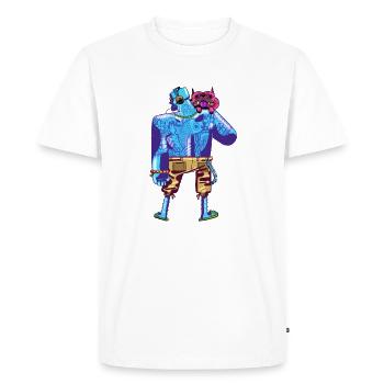 plage de sexe - T-shirt Premium bio Homme - blanc - Devant - Nico (187cm)