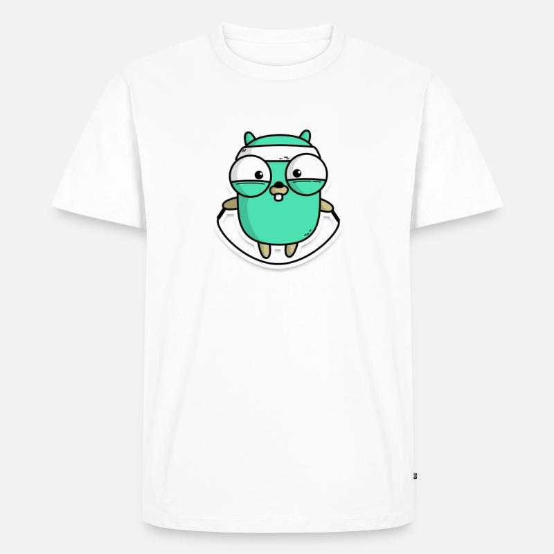 Gophercise - Männer Premium Bio T-Shirt - Weiß