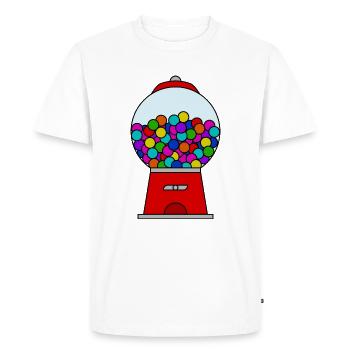 Chewing gum machine - Men's Premium Organic T-Shirt - white - Front - Nico (187cm)