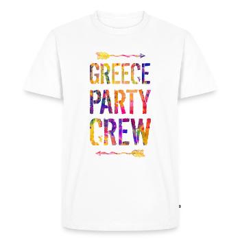 L’équipe du parti grec dit - T-shirt Premium bio Homme - blanc - Devant - Nico (187cm)