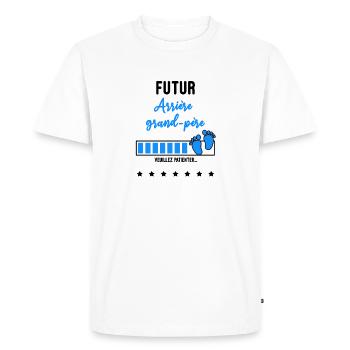futur Arrière grand-père - T-shirt Premium bio Homme - blanc - Devant - Nico (187cm)