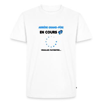Arrière grand-père en cours cadeau naissance - T-shirt Premium bio Homme - blanc - Devant - Nico (187cm)