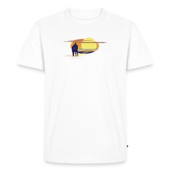 Désinformation - T-shirt Premium bio Homme - blanc - Devant - Nico (187cm)
