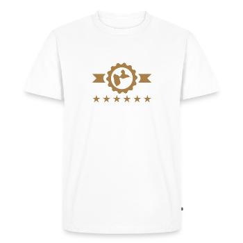 Guadeloupe , 971 , Guadeloupéen , Guadeloupéenne - T-shirt Premium bio Homme - blanc - Devant - Nico (187cm)