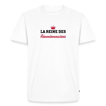 Réunion / 974 / Réunionnais / Réunionnaise - T-shirt Premium bio Homme - blanc - Devant - Nico (187cm)
