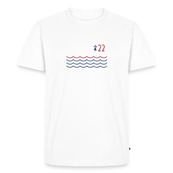 Bretagne 22 - Côtes-d'Armor - T-shirt Premium bio Homme - blanc - Devant - Nico (187cm)